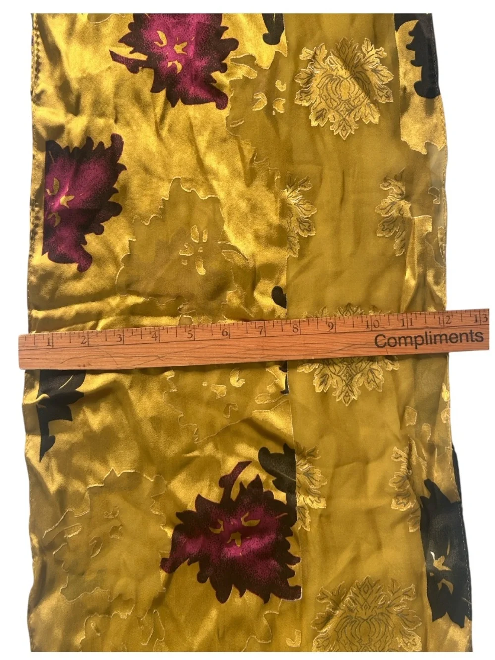 Vintage Gold Leaf Scarf